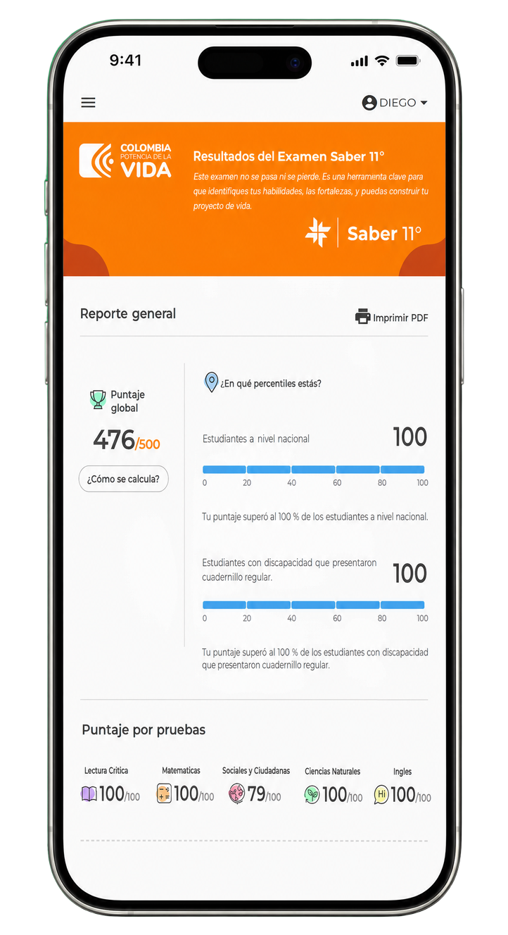 Resultado de Diego Andrés Amaya en un celular