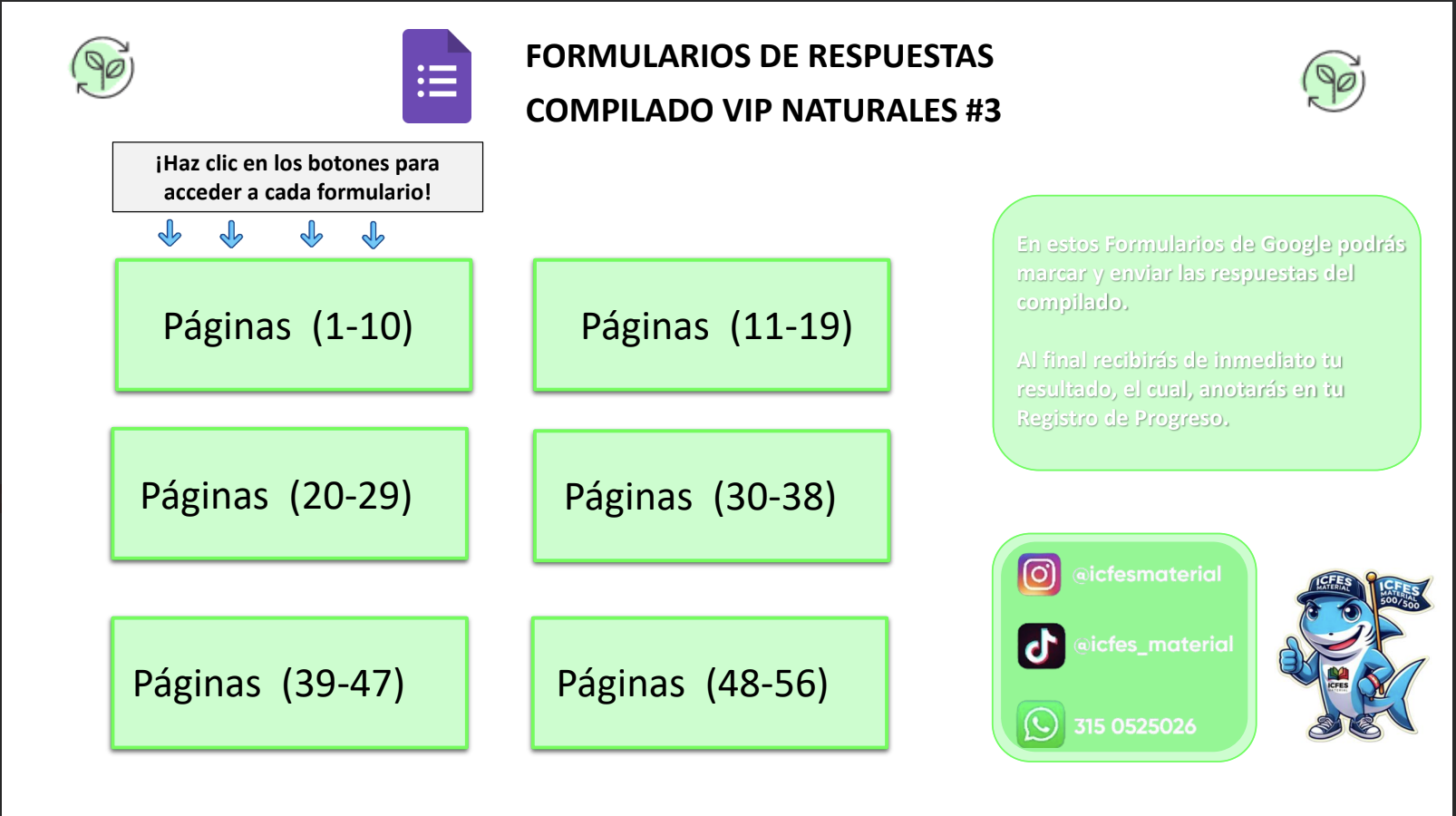 +80 Formularios de Google con calificación automática