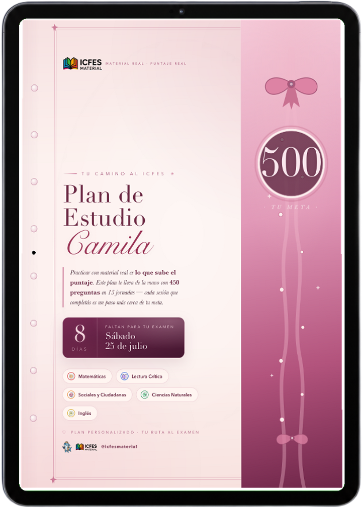 Plan de Estudio en tablet